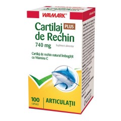 Cartilaj de Rechin Plus 740 mg cu Vitamina C, 100 capsule, Walmark